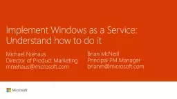 Implement Windows as a Service: