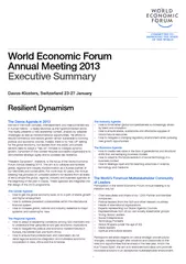 World economic forum annual meeting 2013