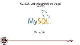 CGS 3066: Web Programming and Design