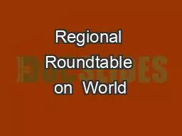 Regional Roundtable on  World