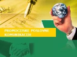 PROMOCIJSKE POSLOVNE KOMUNIKACIJE