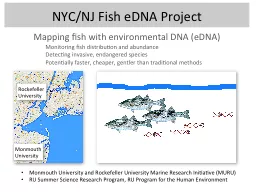 NYC/NJ Fish  eDNA  Project