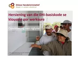 Hersiening  van die EHI-basiskode se klousule oor