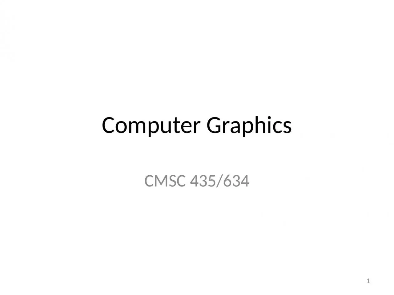 PPT-Computer Graphics