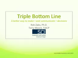 Triple Bottom Line A better way