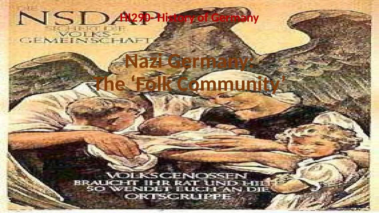 PPT-Nazi Germany: The Folk Community