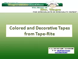 Colored and Decorative Tapes from Tape-Rite