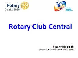 Rotary Club Central Henry Riddoch