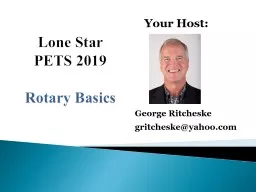 Lone Star PETS 2019 Rotary Basics