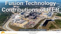 Fusion Technology Contributions of ITER