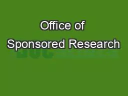 Office of Sponsored Research