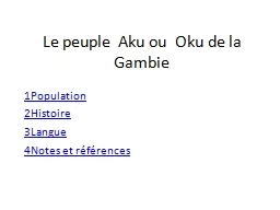 Le peuple   Aku  ou    Oku