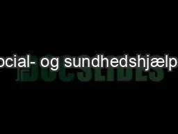 Social- og sundhedshjælper