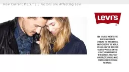 How Current P.E.S.T.E.L Factors are Affecting Levi
