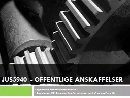 JUS5940 - Offentlige anskaffelser