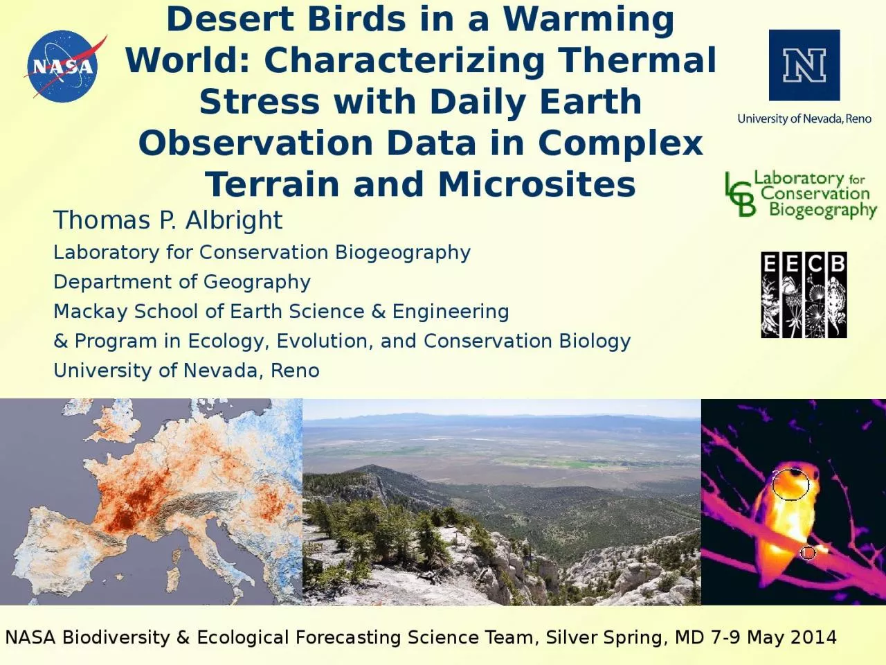 PPT-Desert Birds in a Warming World: Characterizing Thermal Stress with Daily Earth Observation