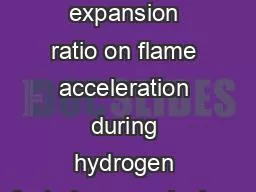 2019/09/26 Effect of expansion ratio on flame acceleration during hydrogen fueled gas