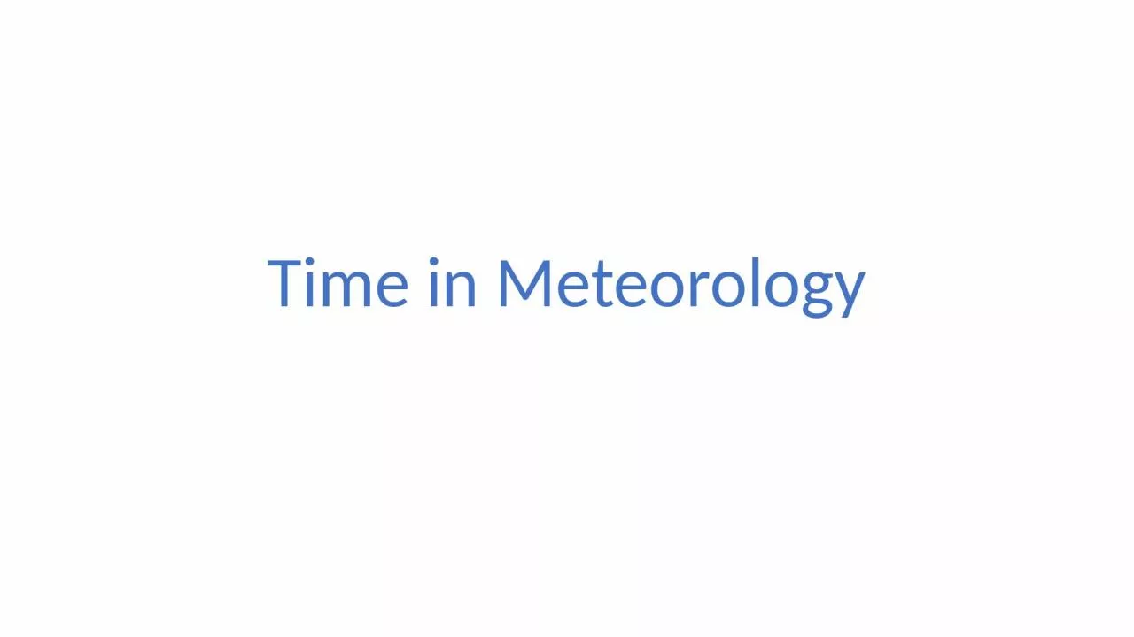 PPT-Time in Meteorology