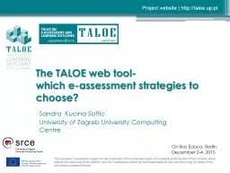 The  TALOE web  tool -  which