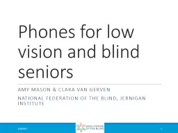 Phones for low vision and blind seniors