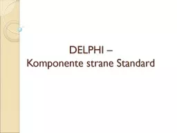 DELPHI  –  Komponente strane Standard