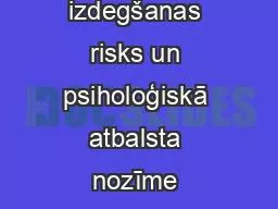 Darbinieku izdegšanas risks un psiholoģiskā atbalsta nozīme darbinieku motivācijā,