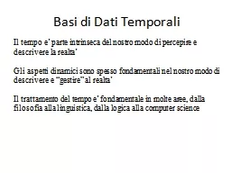 Basi di Dati Temporali