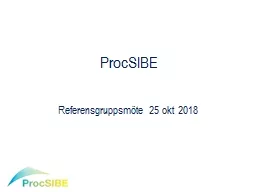 ProcSIBE Referensgruppsmöte 25 okt 2018