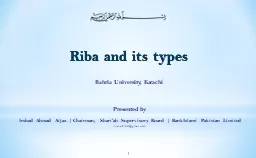 Riba  and its types Bahria