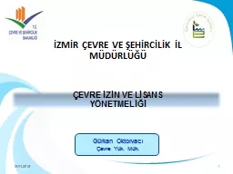 İZMİR ÇEVRE VE ŞEHİRCİLİK İL MÜDÜRLÜĞÜ