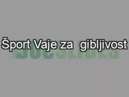 Šport Vaje za  gibljivost