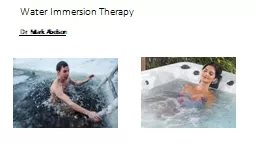 Water Immersion Therapy Dr Mark Abelson