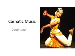 Carnatic Music Continued