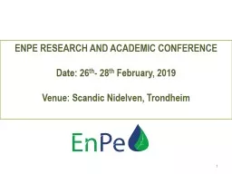 ENPE RESEARCH AND ACADEMIC CONFERENCE