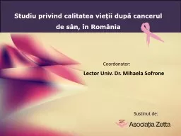 Studiu privind calitatea vieții după cancerul de sân, în România