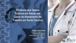 Eficiência dos Gastos Públicos em Saúde nos Casos de Afastamento do Trabalho em Santa Catarina