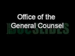 Office of the General Counsel
