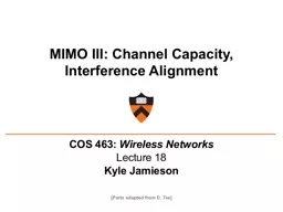 MIMO III: Channel Capacity,