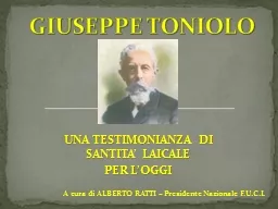 GIUSEPPE TONIOLO