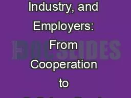 Higher Education, Industry, and Employers: From Cooperation to Collaboration to
