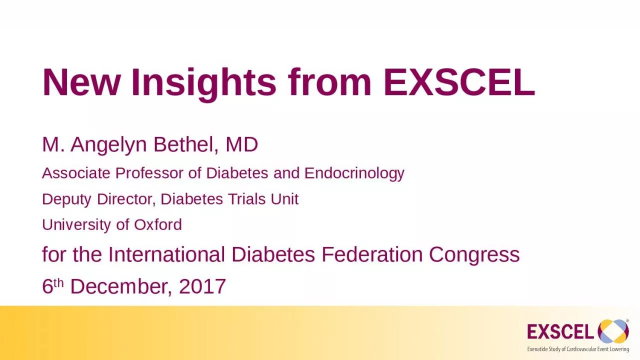 PPT-New Insights from EXSCEL