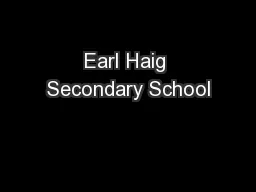 Earl Haig Secondary School