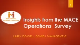 Insights from the MACE  Operations Survey