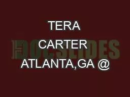 TERA CARTER ATLANTA,GA @