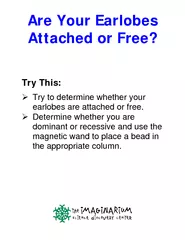 Are Your Earlobes Attached or Free Try This Try to det