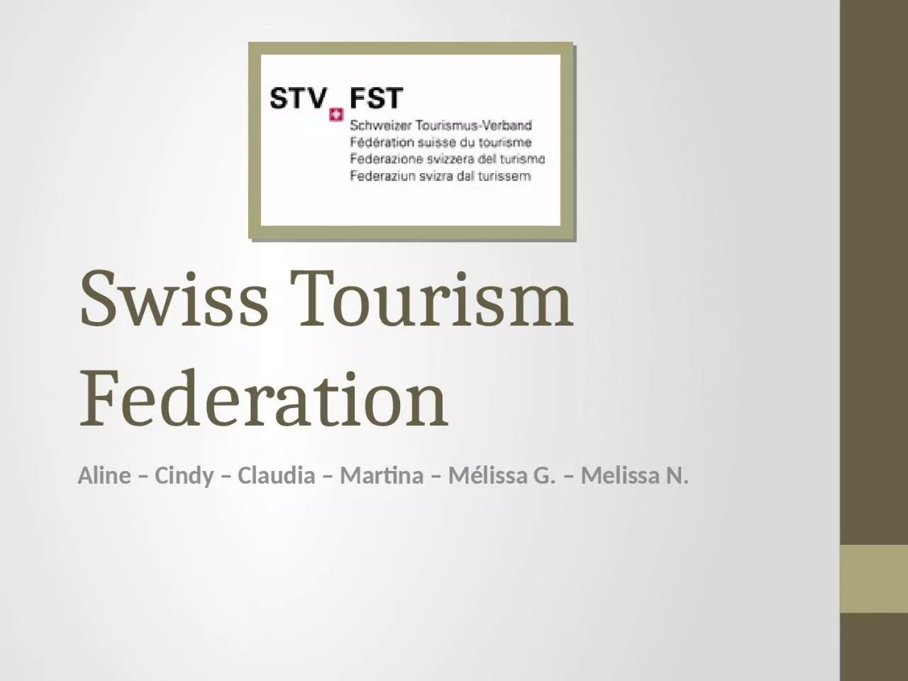 PPT-Swiss Tourism Federation