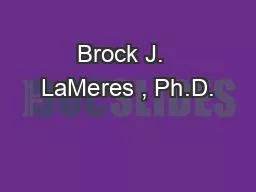 Brock J.  LaMeres , Ph.D.