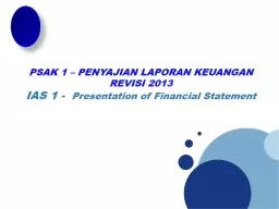 PSAK  1  –  PENYAJIAN LAPORAN