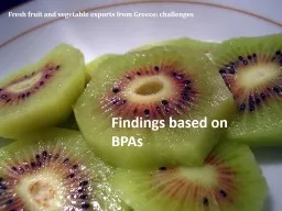 Fresh fruit and vegetable exports from Greece: