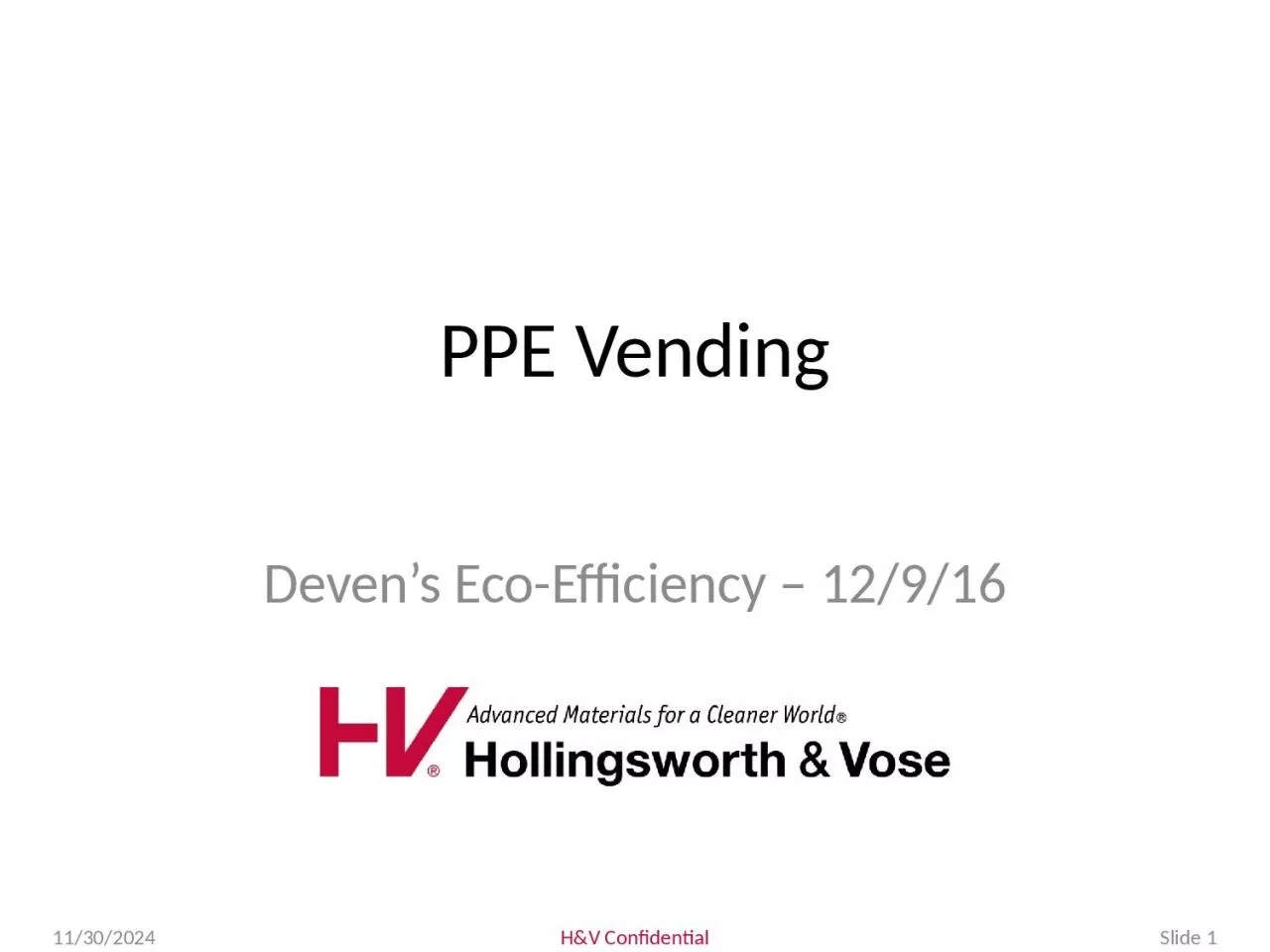 PPT-PPE Vending